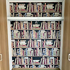 たくさんの本が収納できるの造り付けの本棚