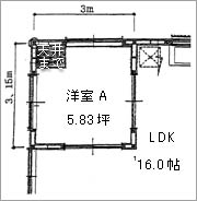 図面（天井までの縦長の収納）