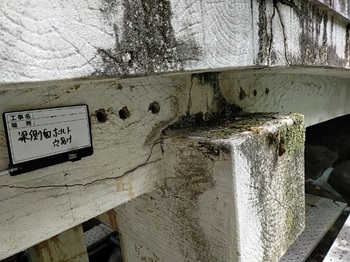 梁側面ボルト穴あけ