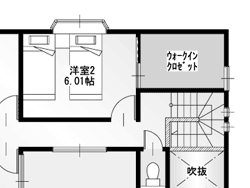 将来の主寝室は収納力を