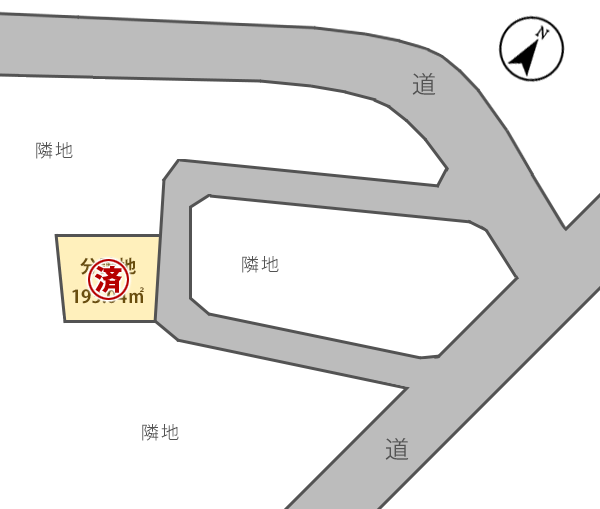 勢門小Ⅲ分譲地　区画図（建て売り住宅建設中）