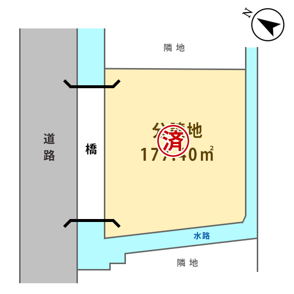 新町Ⅱ分譲地　区画図