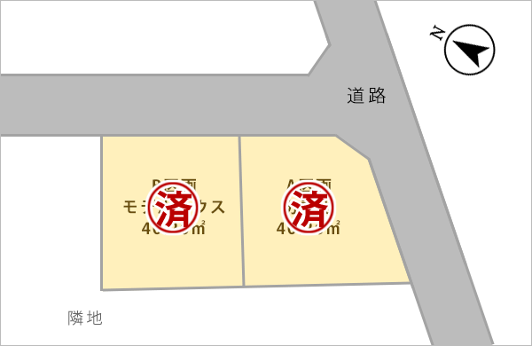 静ヶ丘Ⅱ分譲地　区画図