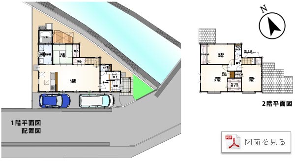 くすのきⅡ分譲地 モデルハウス「くすの風」平面図