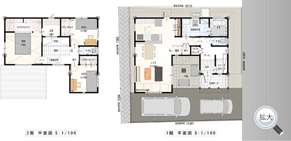 静ヶ丘2モデルハウス完成予定図面