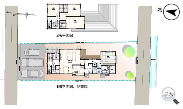 庄西モデルハウス～はなれ 完成予定図面