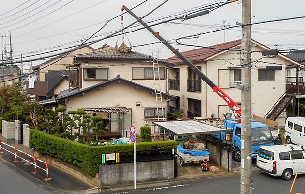 金属屋根に吹き替える工事